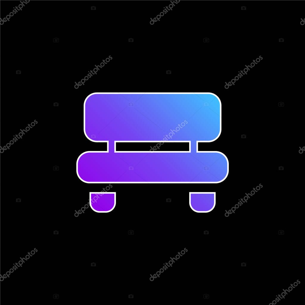 Bench blue gradient vector icon
