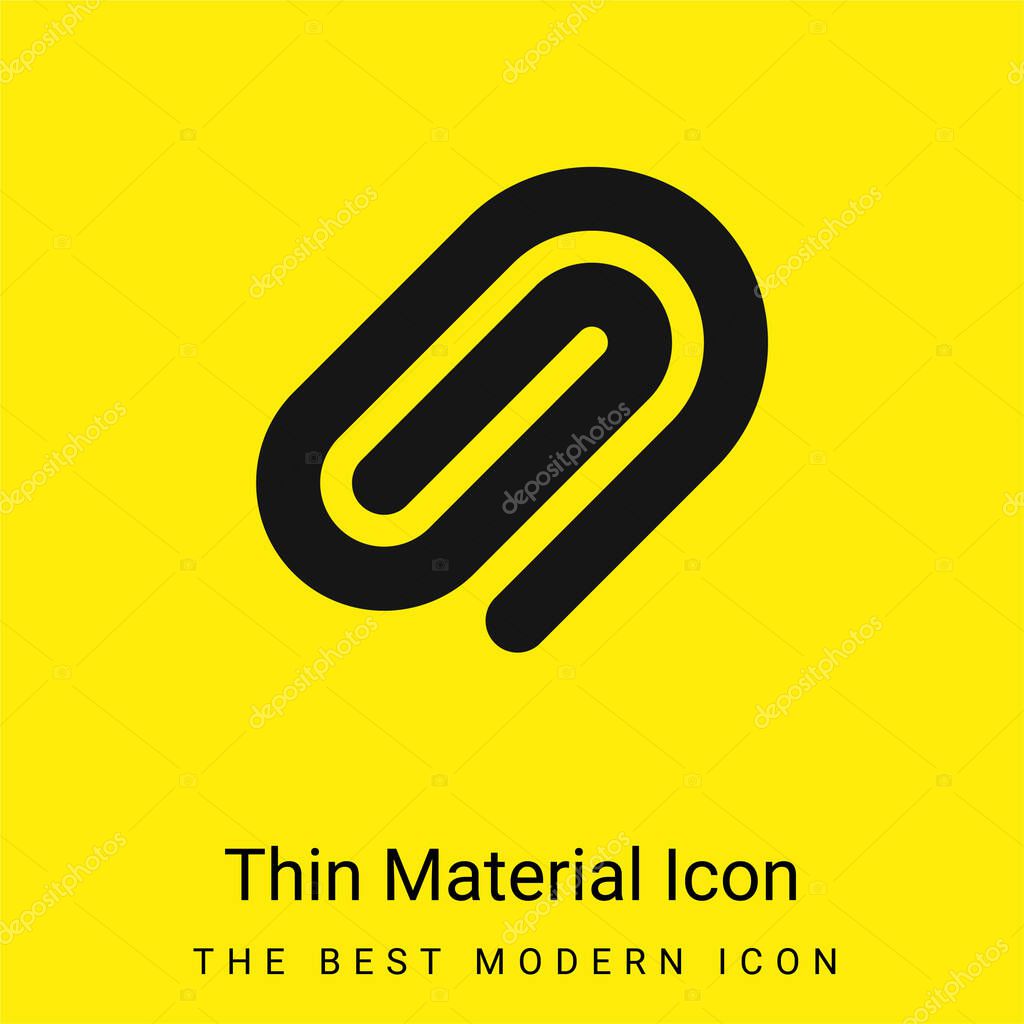 Attach minimal bright yellow material icon