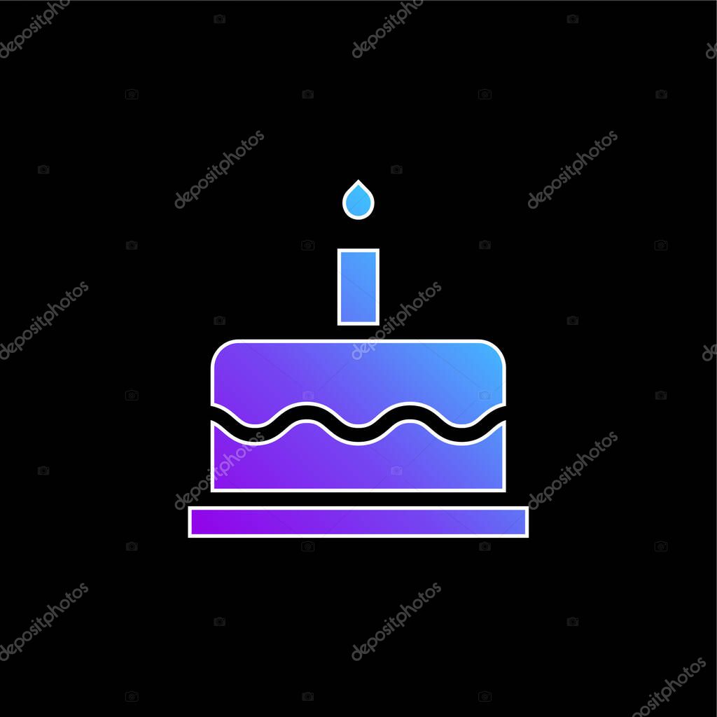 Birthday Cake blue gradient vector icon