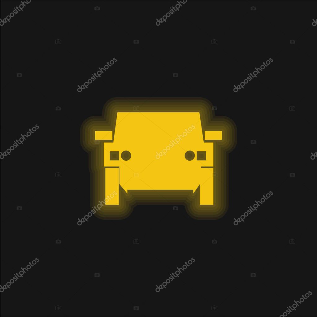 All Terrain Vehicle yellow glowing neon icon