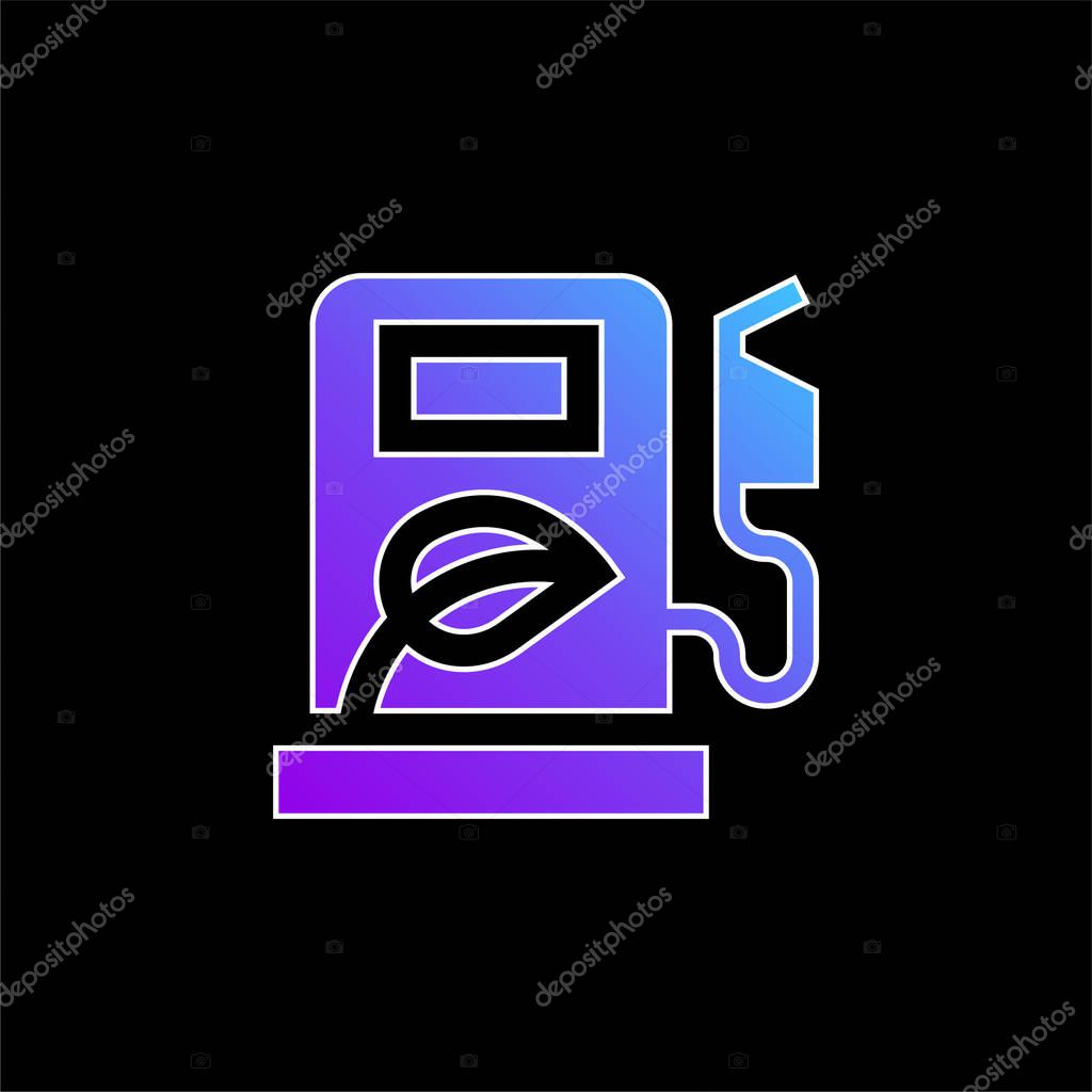 Biofuel blue gradient vector icon