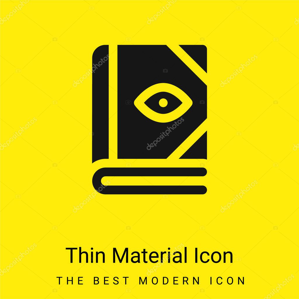 Book minimal bright yellow material icon