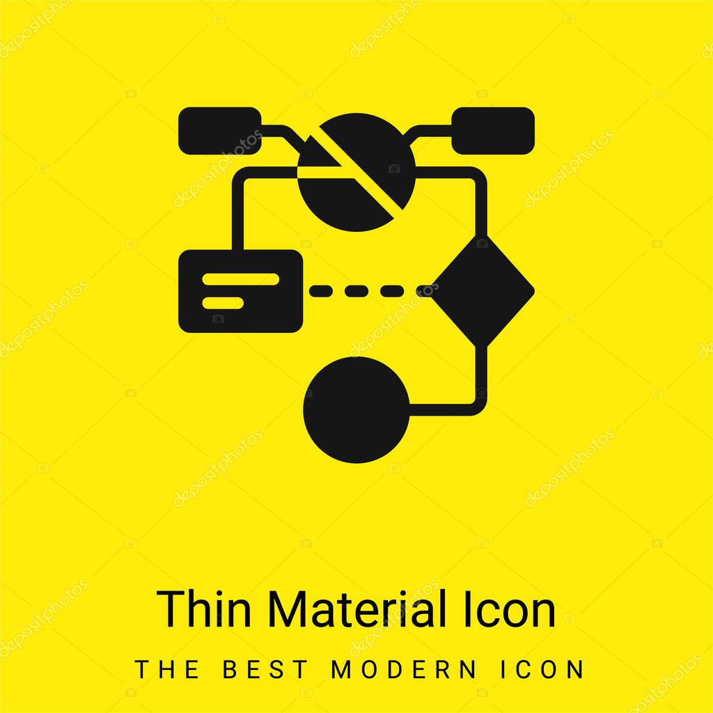 Algorithm minimal bright yellow material icon