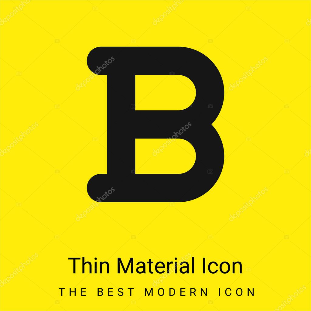 Bold minimal bright yellow material icon