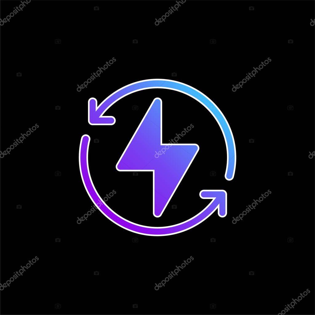 Bolt blue gradient vector icon
