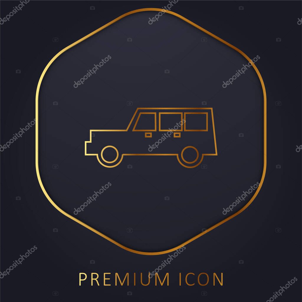 All Terrain Vehicle golden line premium logo or icon