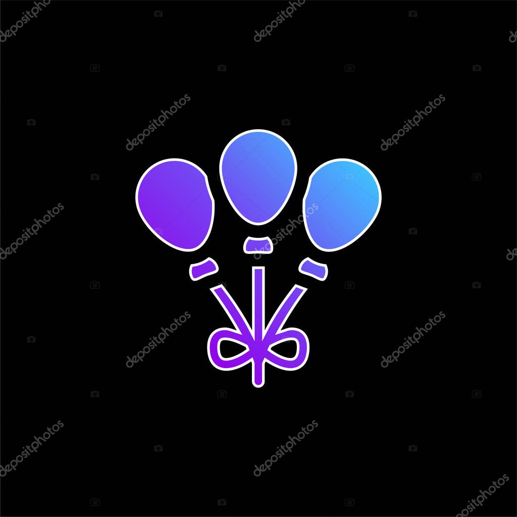 Balloons blue gradient vector icon