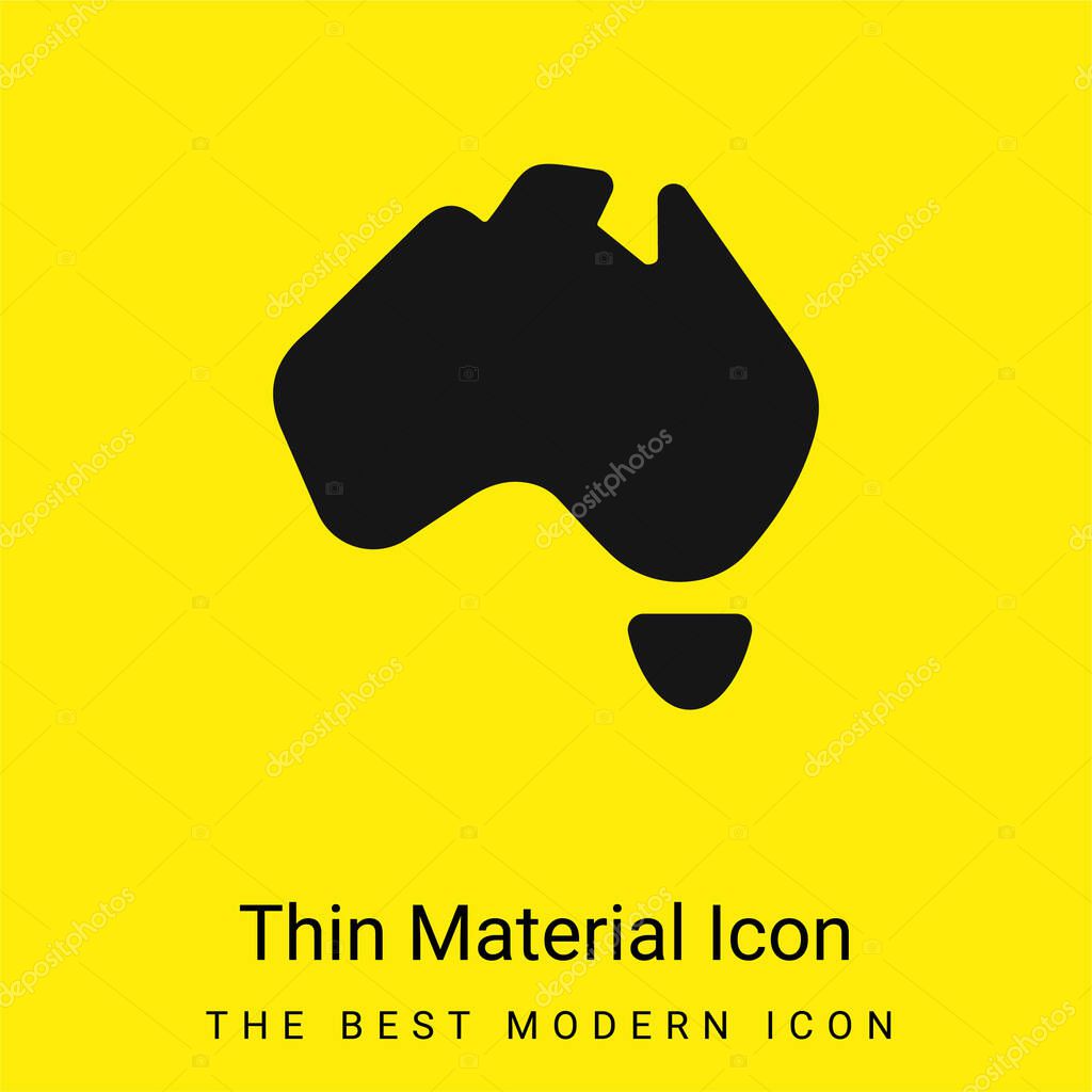 Australia minimal bright yellow material icon