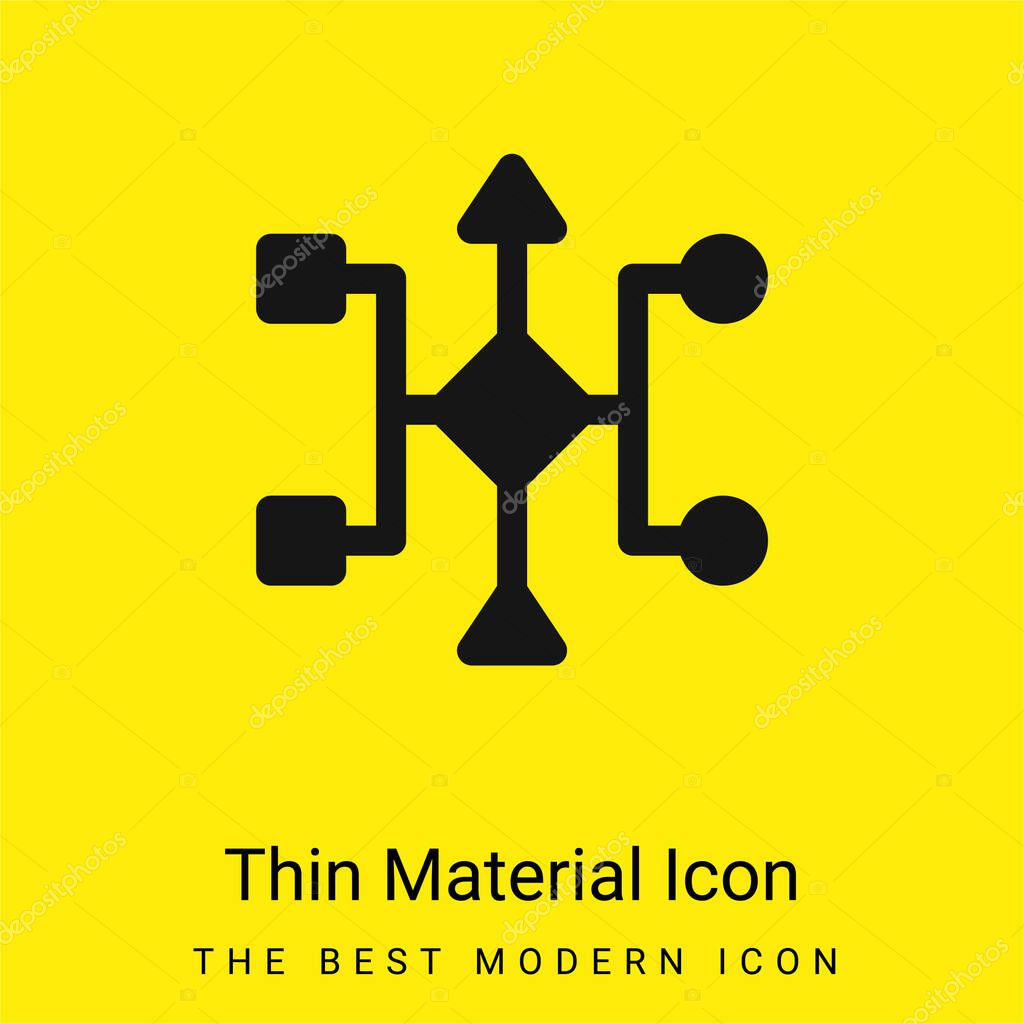 Algorithm minimal bright yellow material icon