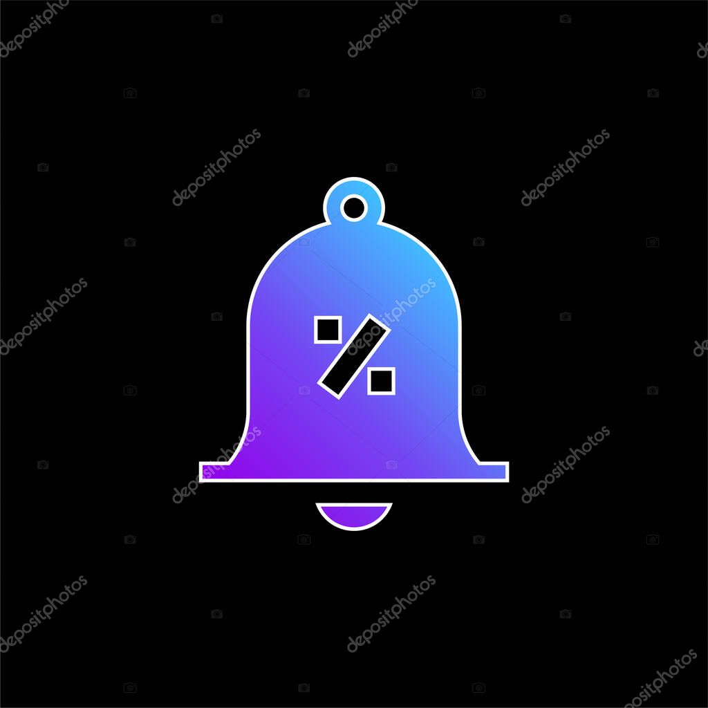 Bell blue gradient vector icon