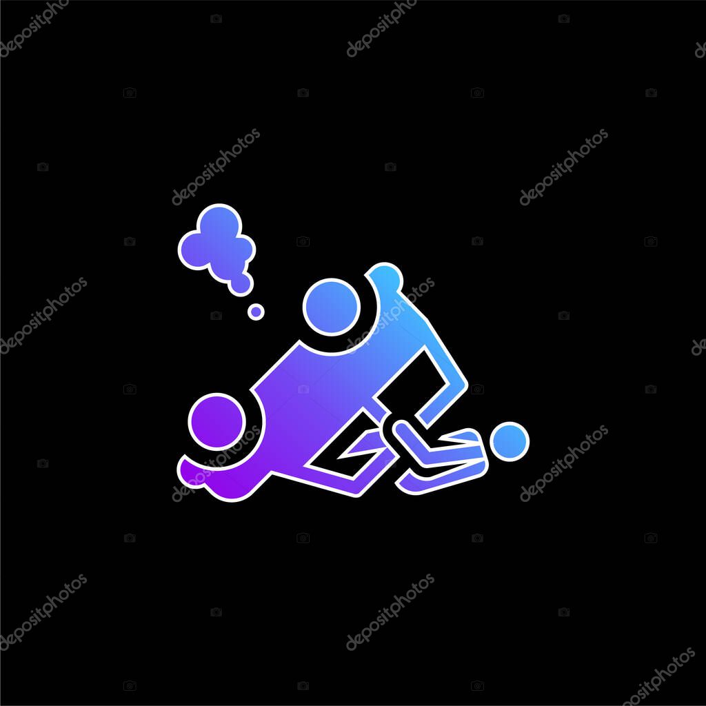 Accident blue gradient vector icon