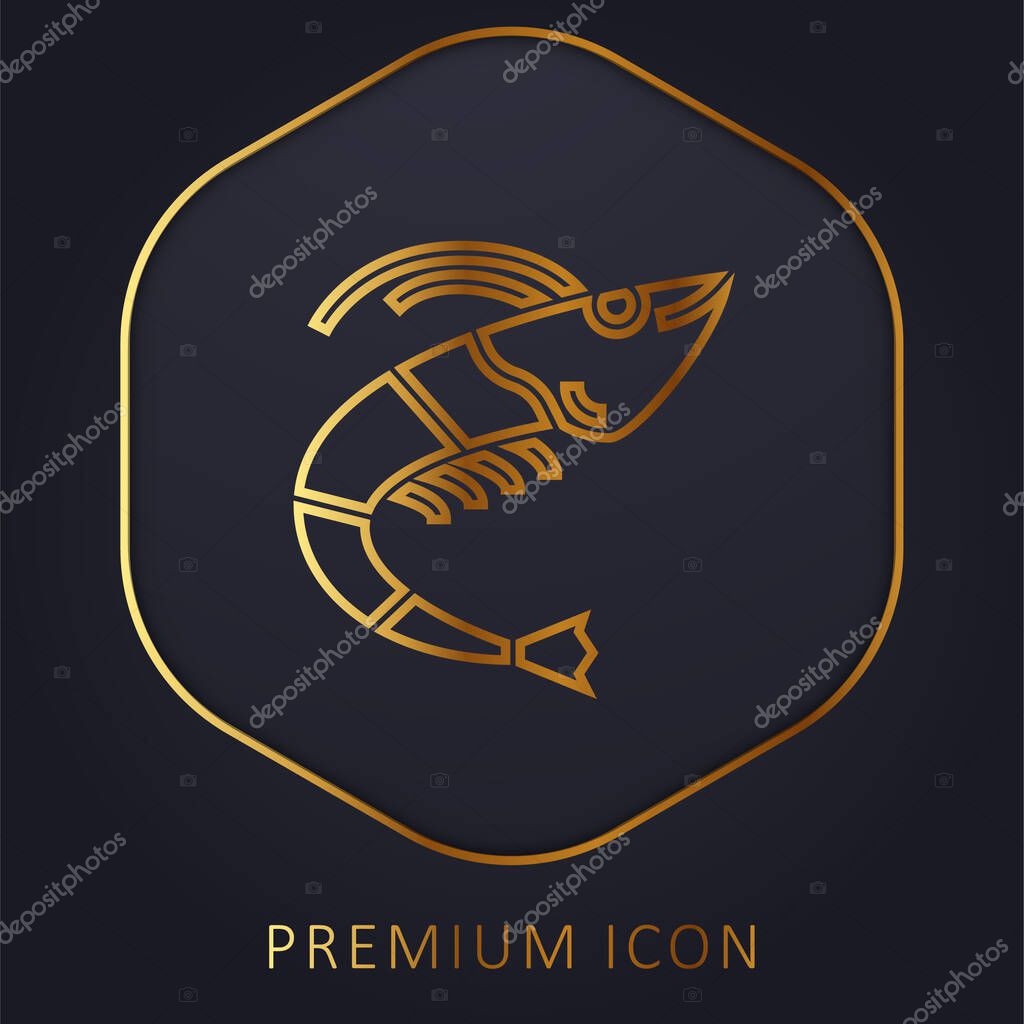 Animal golden line premium logo or icon