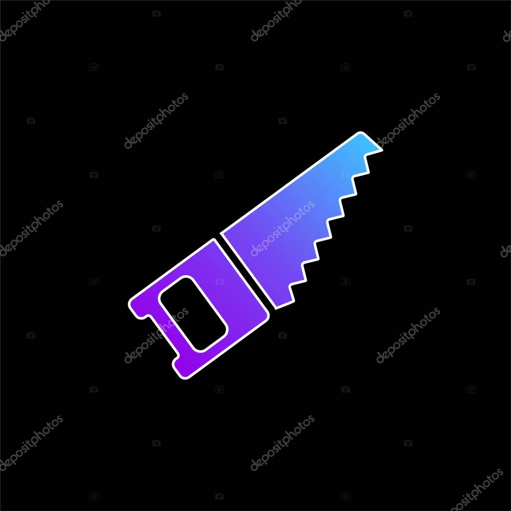 Band Saw blue gradient vector icon