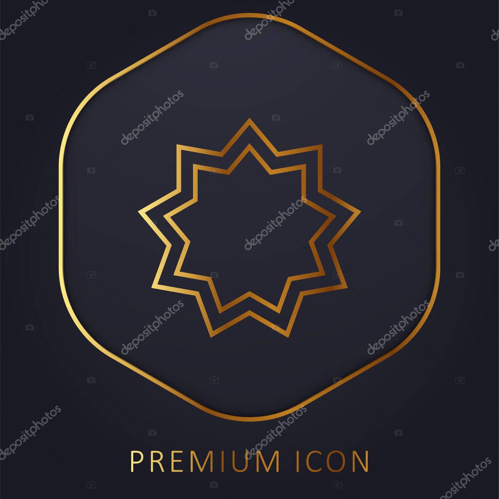 Bah    golden line premium logo or icon