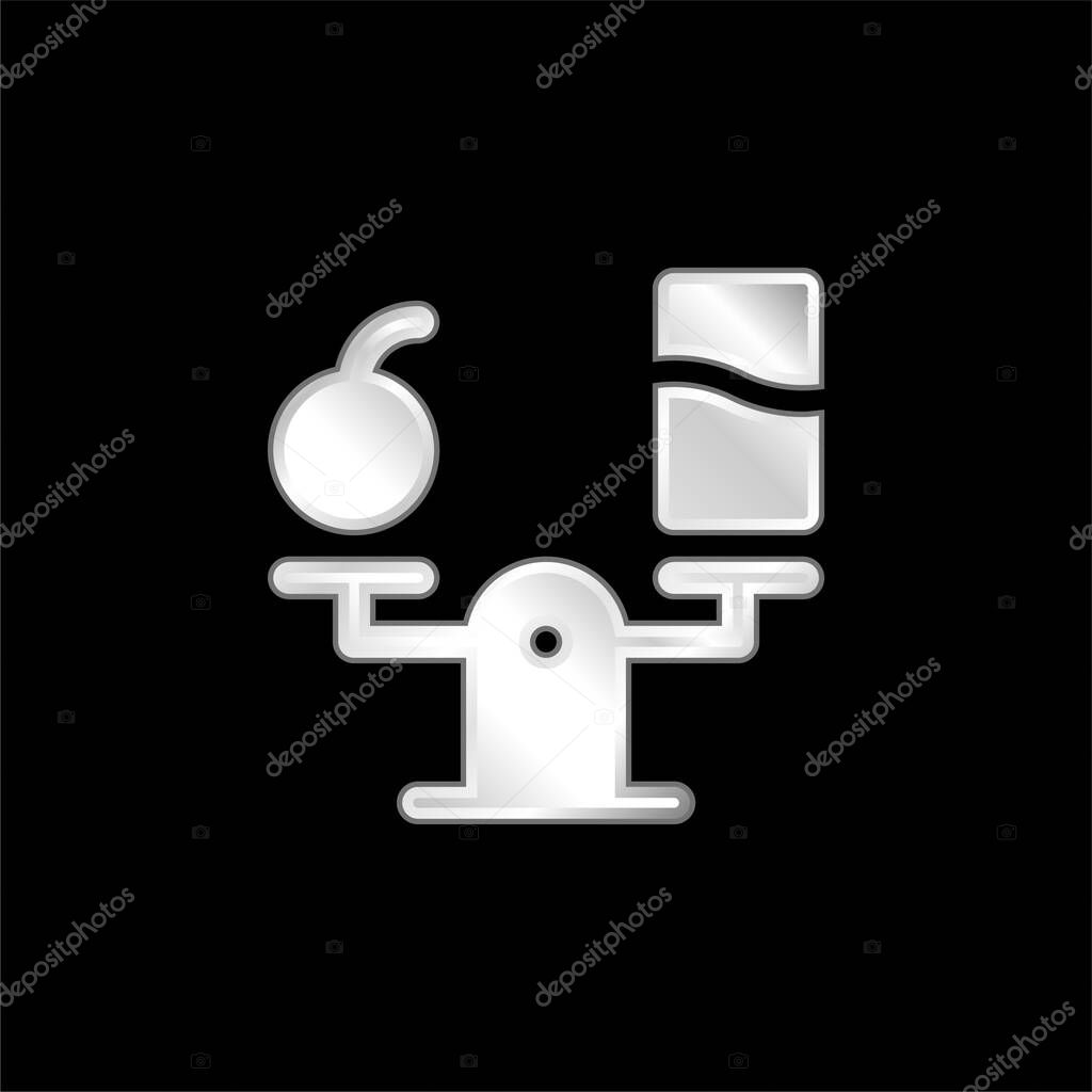 Balanced Diet silver plated metallic icon