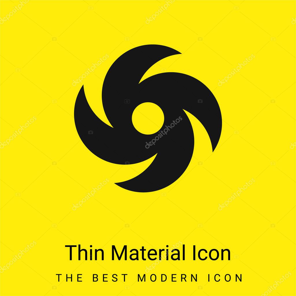 Black Hole minimal bright yellow material icon