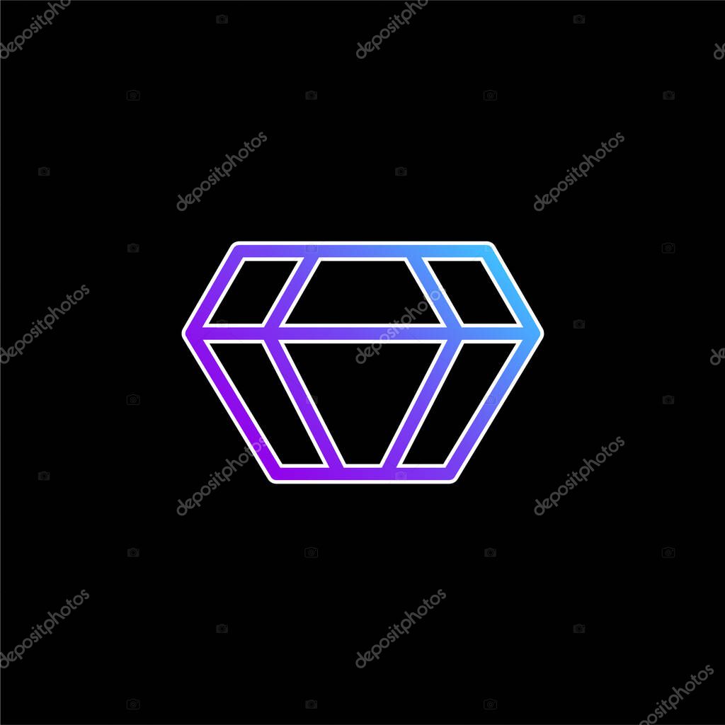 Big Diamond blue gradient vector icon