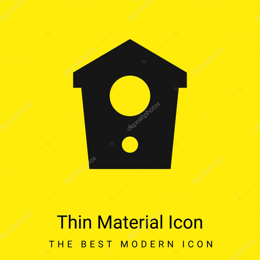 Birdhouse minimal bright yellow material icon