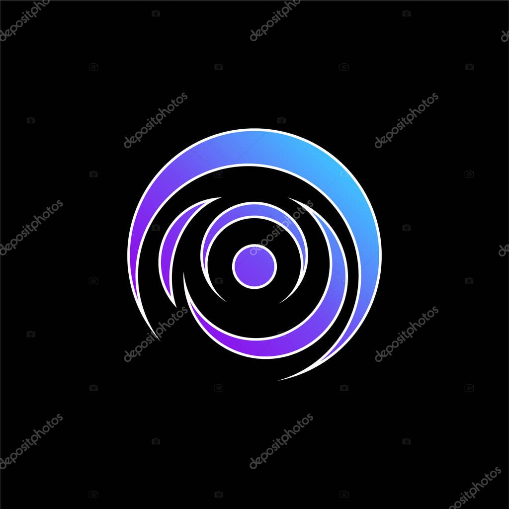 Black Hole blue gradient vector icon