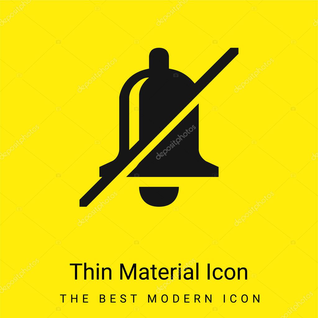 Bell Slash minimal bright yellow material icon