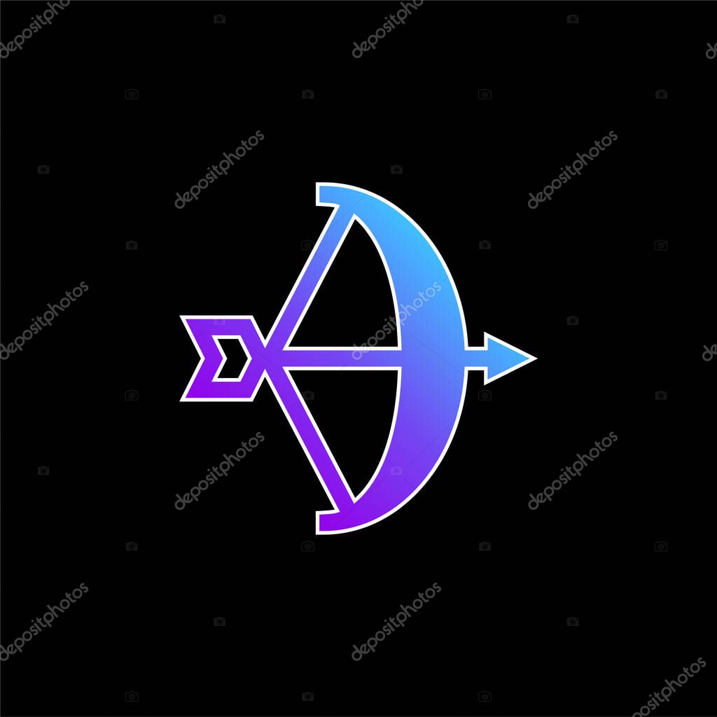 Bow blue gradient vector icon