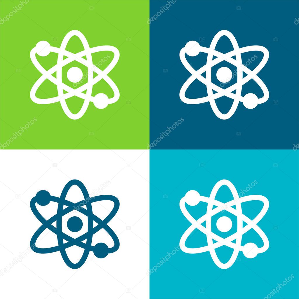 Atom Flat four color minimal icon set