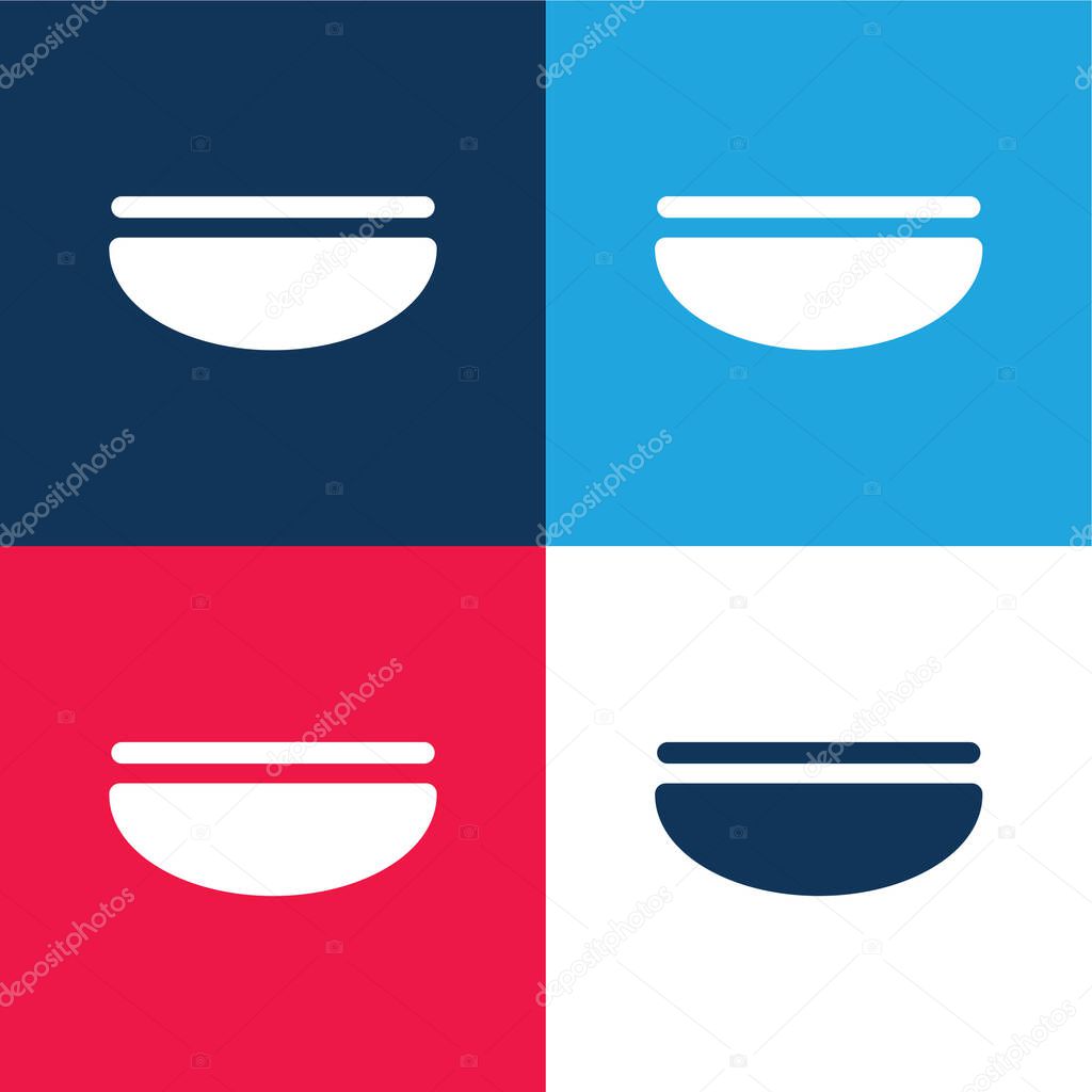Balance blue and red four color minimal icon set