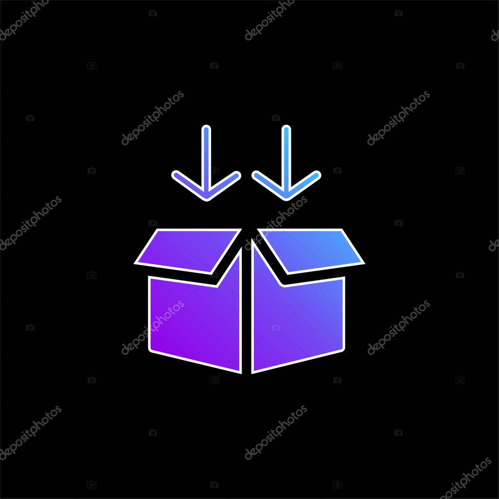 Box blue gradient vector icon