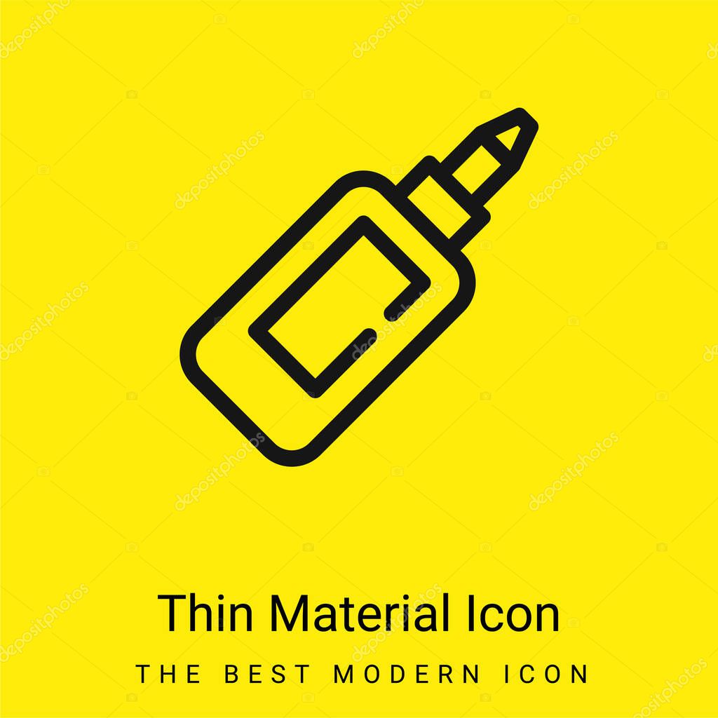 Bottle Of Glue minimal bright yellow material icon
