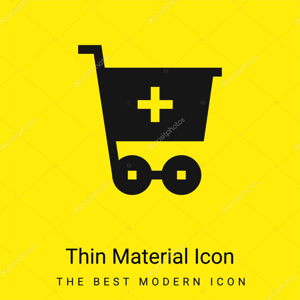 Add To Cart minimal bright yellow material icon