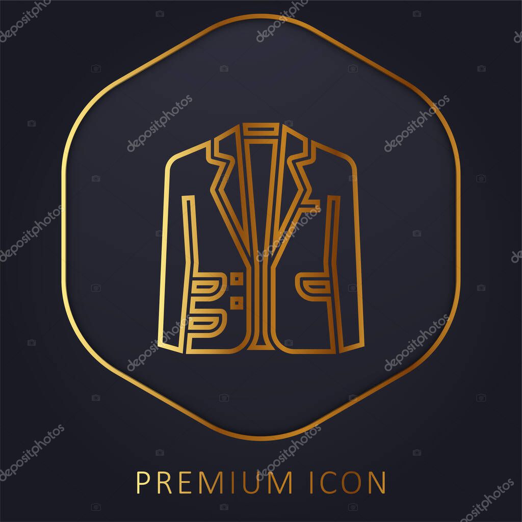 Blazer golden line premium logo or icon