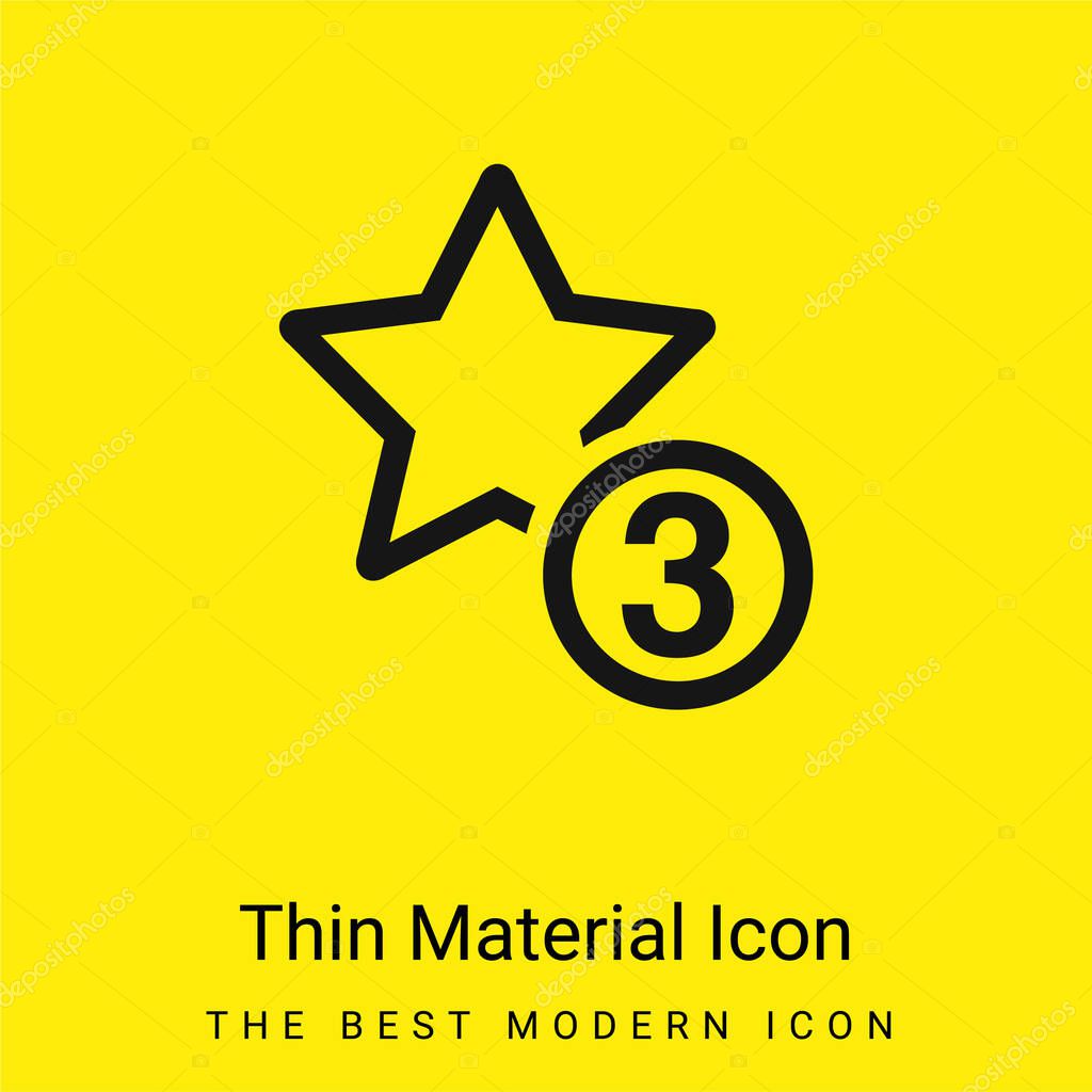 3 Stars Symbol minimal bright yellow material icon