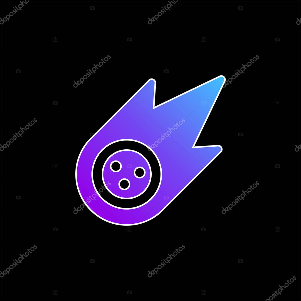 Asteroid blue gradient vector icon