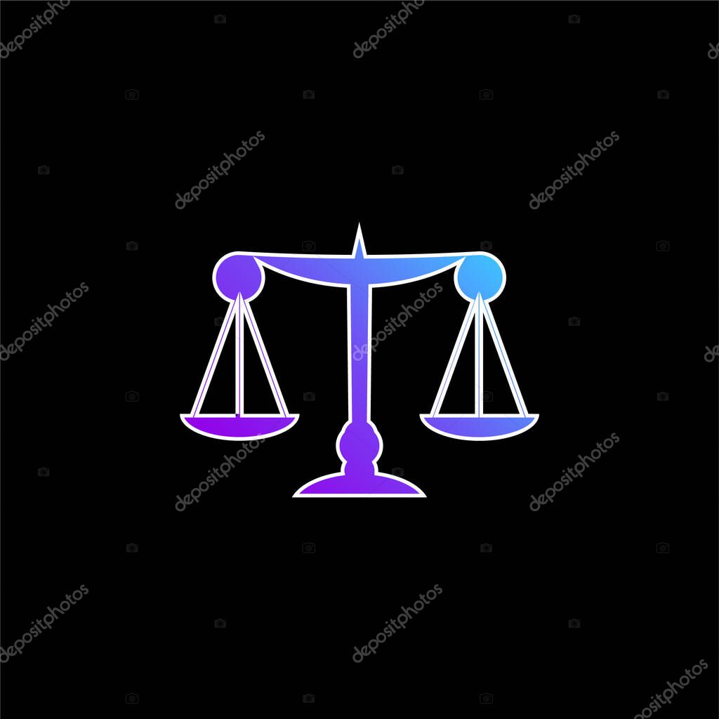 Balance blue gradient vector icon