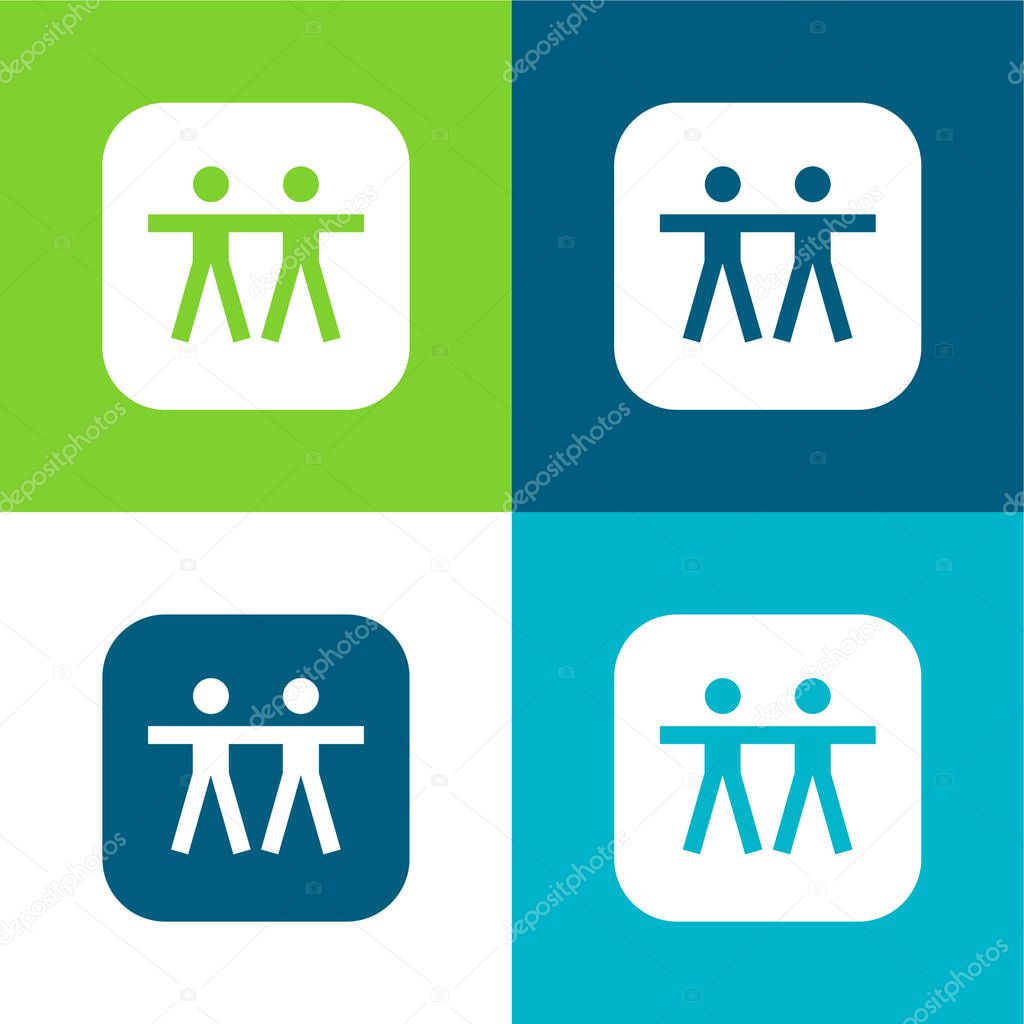 Apple Flat four color minimal icon set