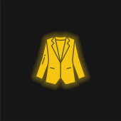 Blézer sárga izzó neon ikon
