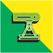 Strahl Grünes und gelbes modernes 3D-Vektor-Symbol-Logo
