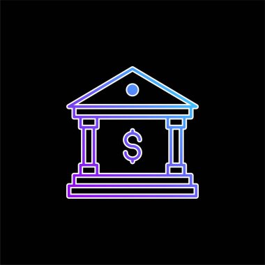 Bankanın mavi gradyan vektör simgesi