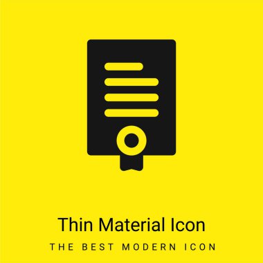 Anlaşma en az parlak sarı madde simgesi