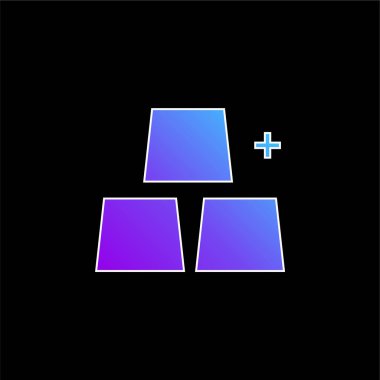 Nesne mavi gradyan vektör simgesi ekle