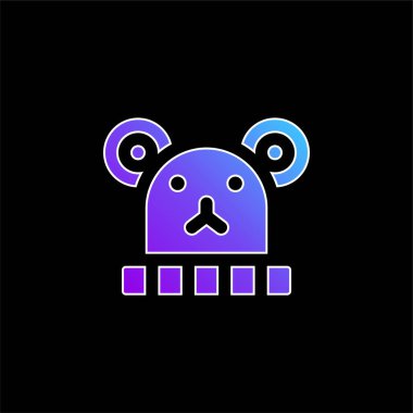 Bebek Şapkası mavi gradyan vektör simgesi