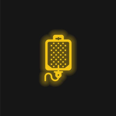 Kan nakli sarı parlayan neon simgesi