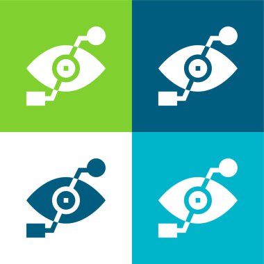 Biyonik Göz Düz Renk en az simge seti