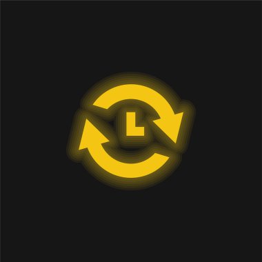 Analyze yellow glowing neon icon clipart