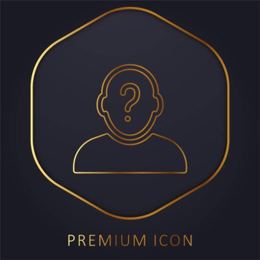 Anonim altın çizgi premium logosu veya simgesi