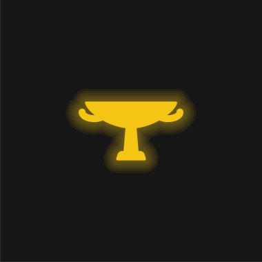 Amforo sarı parlak neon simgesi