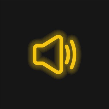 Ses sarısı parlak neon simgesi