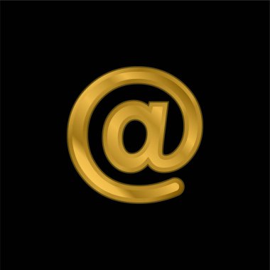 Altın kaplama metalik simge veya logo vektöründe