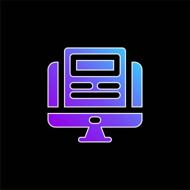 Madde mavi gradyan vektör simgesi