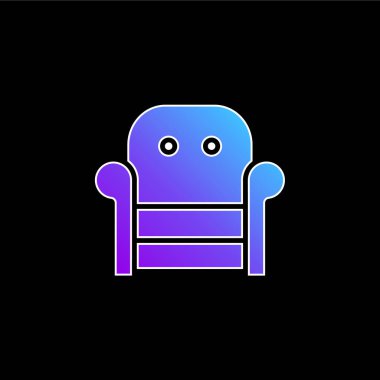 Koltuk mavisi gradyan vektör simgesi